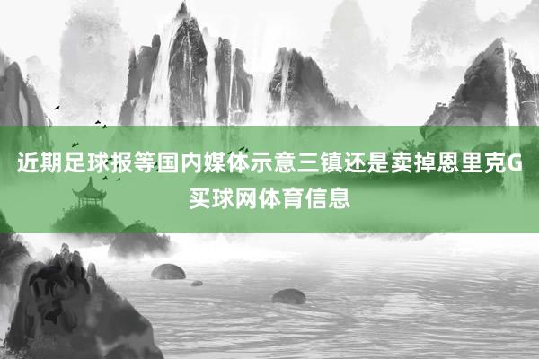 近期足球报等国内媒体示意三镇还是卖掉恩里克G买球网体育信息