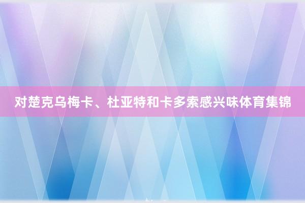 对楚克乌梅卡、杜亚特和卡多索感兴味体育集锦